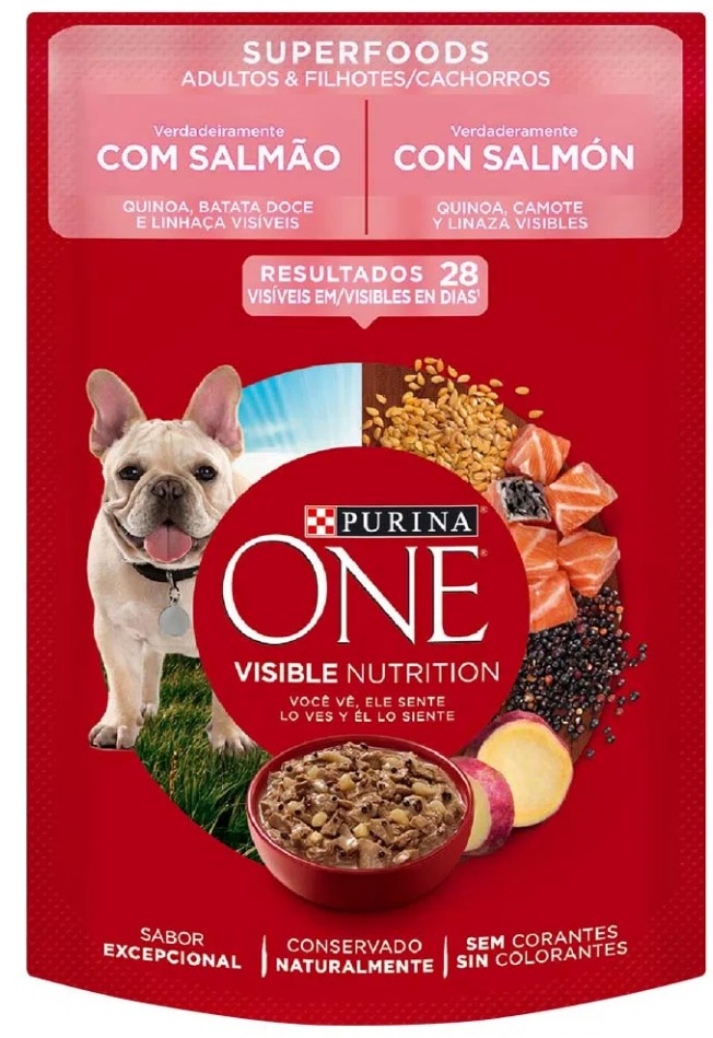 POUCH PURINA ONE PERRO SALMON 85G