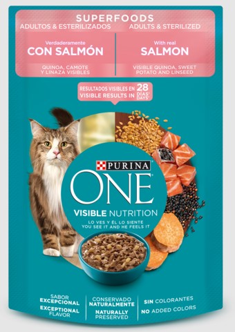 POUCH PURINA ONE GATO ADULTO Y GATITO SALMON 85G
