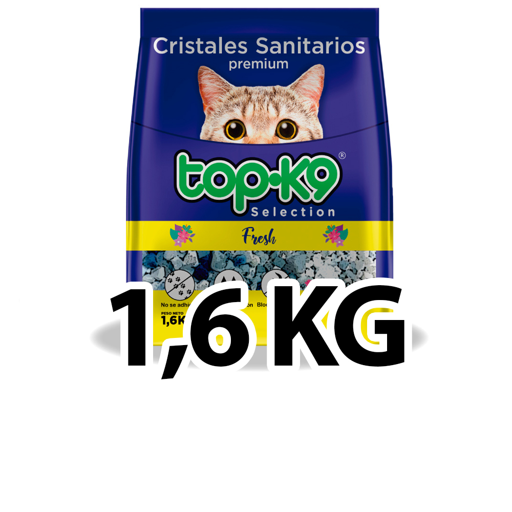 ARENA SANITARIA TOPK9 CRISTAL 1.6KG VARIEDADES