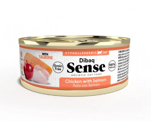 LATA DIBAQ SENSE CAT POLLO CON SALMON 70GR