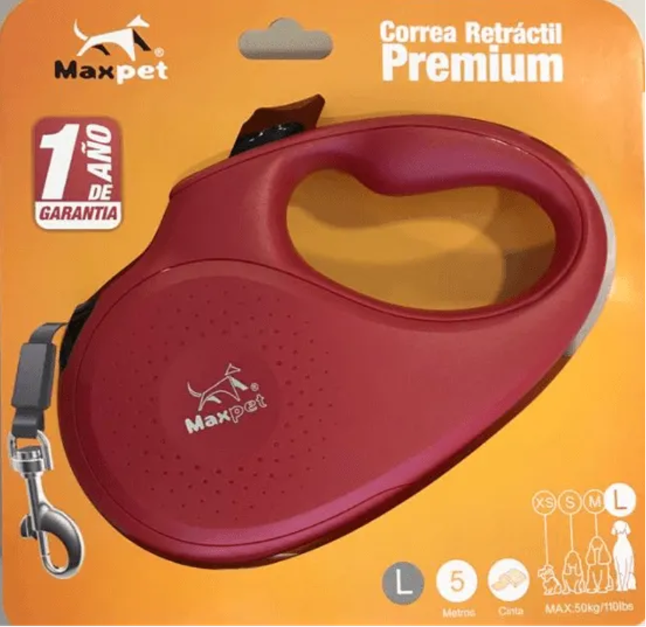 CORREA RETRACTIL PREMIUM T-S ROJO