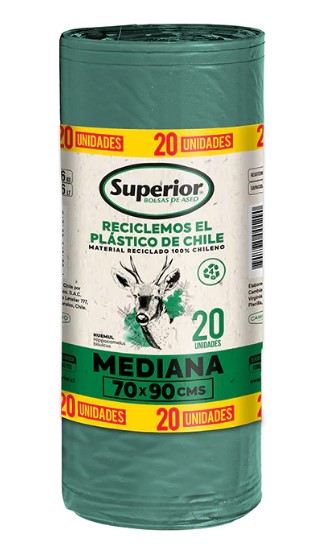 BOLSA DE ASEO SUPERIOR MEDIANA 70X90 20UN