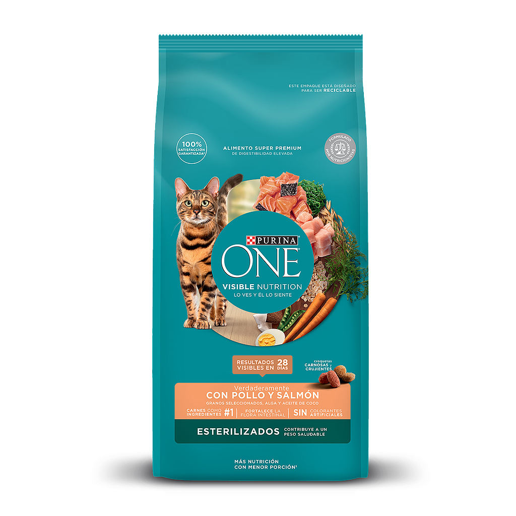PURINA ONE GATO ESTERILIZADO POLLO Y SALMON 6KG