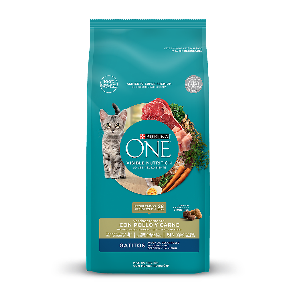 PURINA ONE GATITOS POLLO Y CARNE 6KG