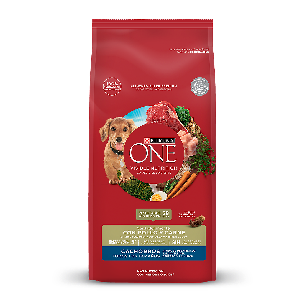 PURINA ONE CACHORRO POLLO Y CARNE 12KG