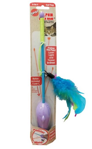 SPOT CAT TOY VARILLA CON PLUMAS