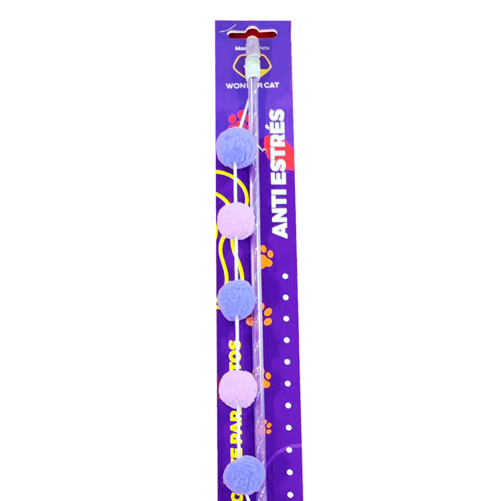 WONDER CAT VARILLA POMPONES Y PLUMA