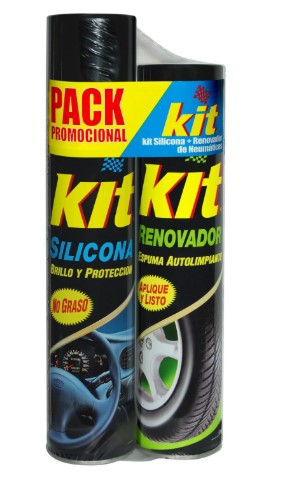 PACK KIT SILICONA 420CC + RENOVADOR DE NEUMATICOS 360CC