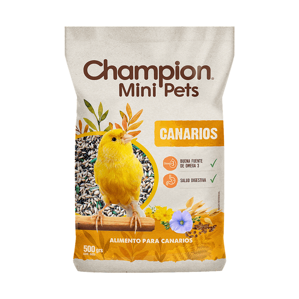 PACK 2 UN. CHAMPION MINI PETS CANARIOS 500G