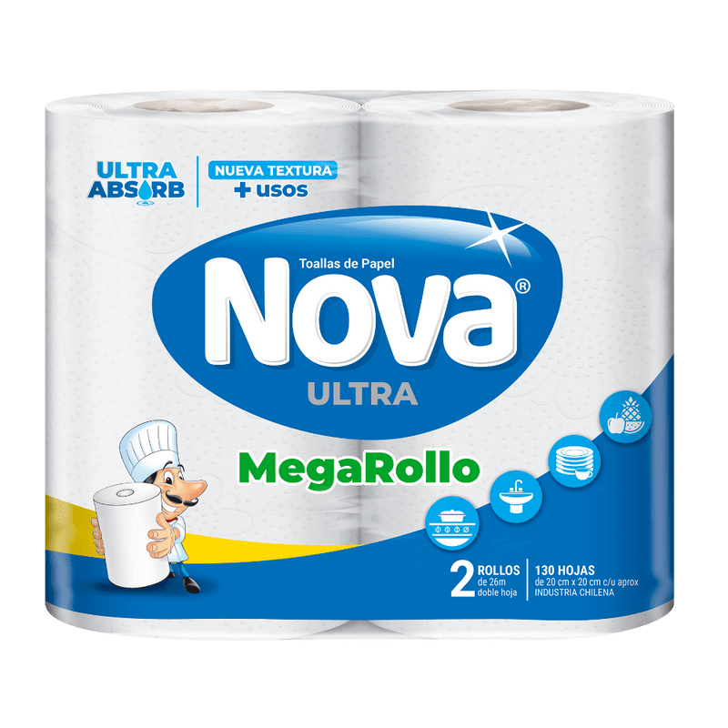 TOALLA NOVA ULTRA MEGA ROLLO 2UN