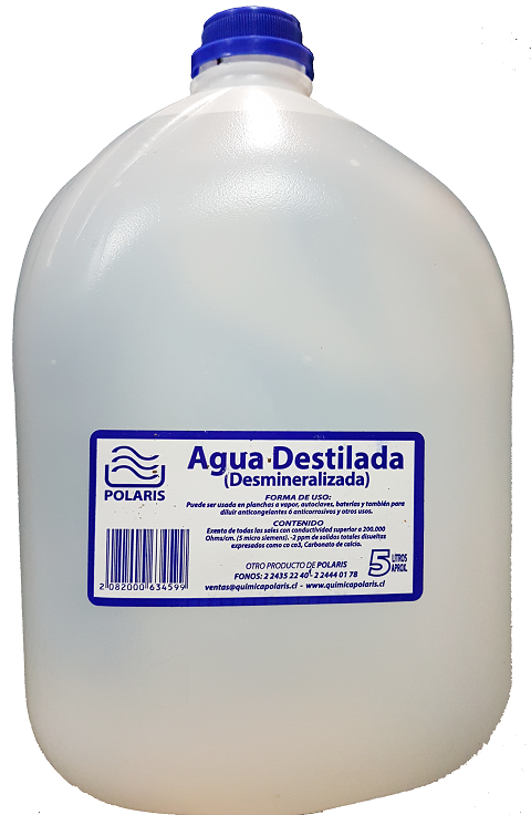 AGUA DESTILADA POLARIS 5 LTS