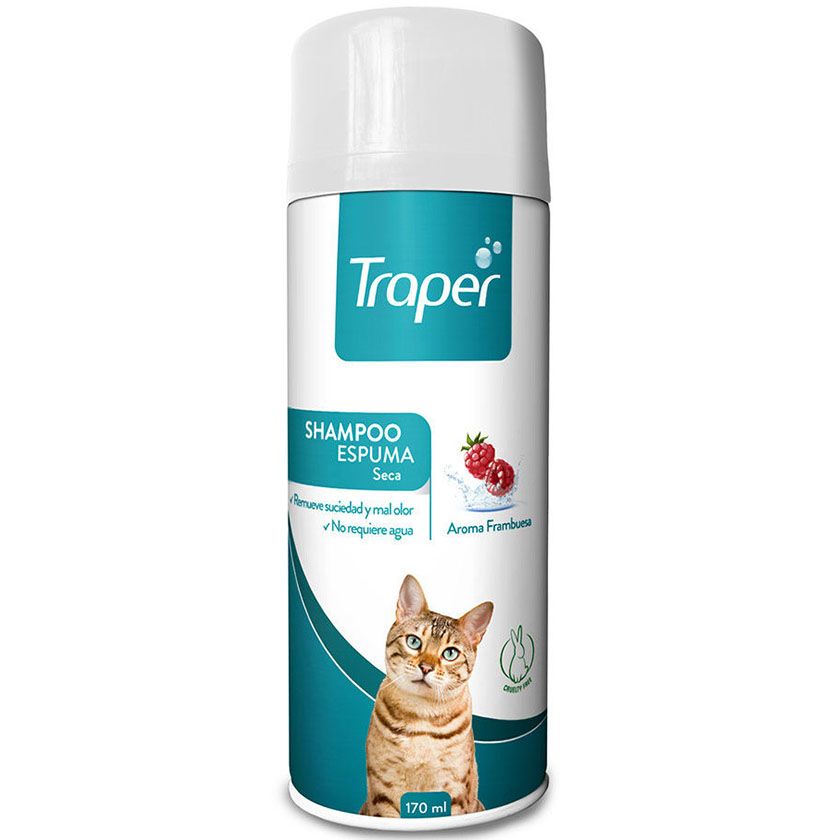 SHAMPOO EN ESPUMA SECA TRAPER GATO 170ML