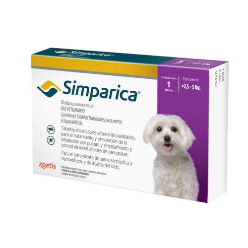 SIMPARICA 2.5-5 KG (10MG) 1UN