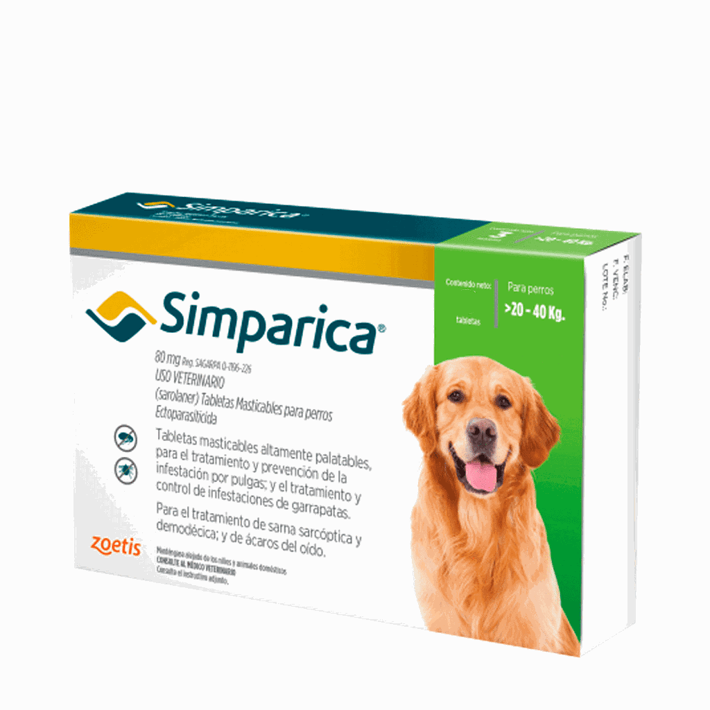 SIMPARICA 20-40 KG (80MG) 1UN