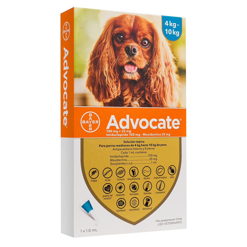 PIPETA ADVOCATE PERROS 4-10KG