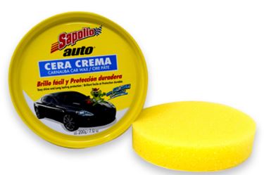 CERA CREMA PARA AUTO SAPOLIO 200CC + ESPONJA