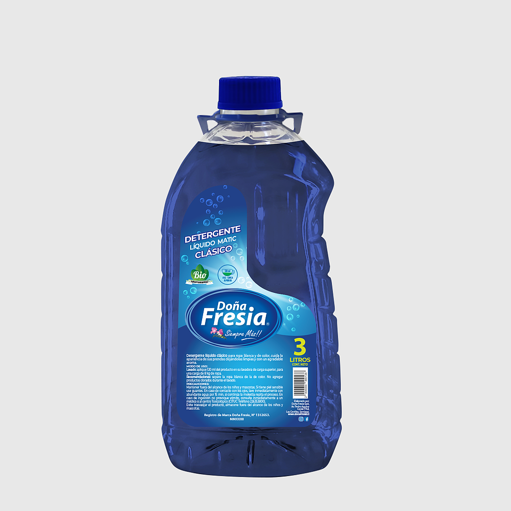 DETERGENTE LIQUIDO DONA FRESIA CLASICO AZUL 3LTS