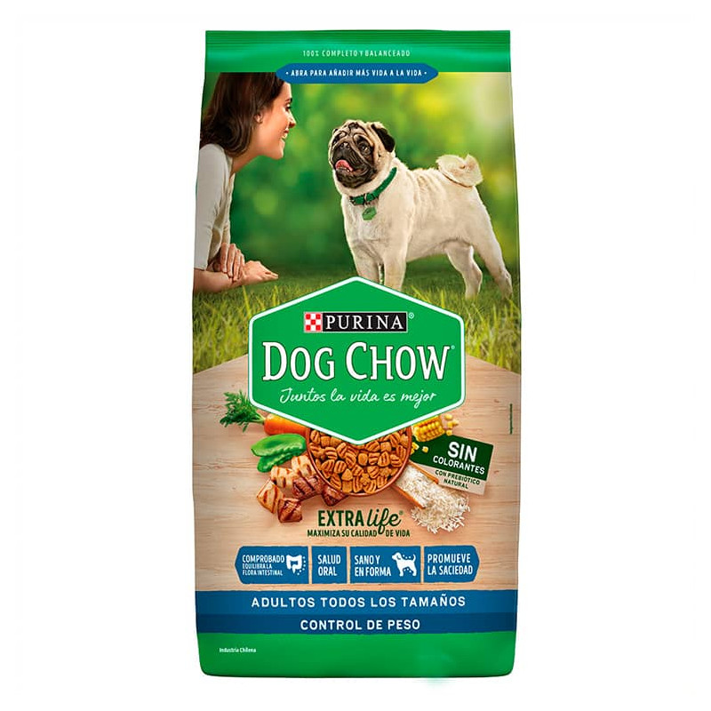 SACO DOG CHOW ADULTO CONTROL PESO SIN COL. 18KG