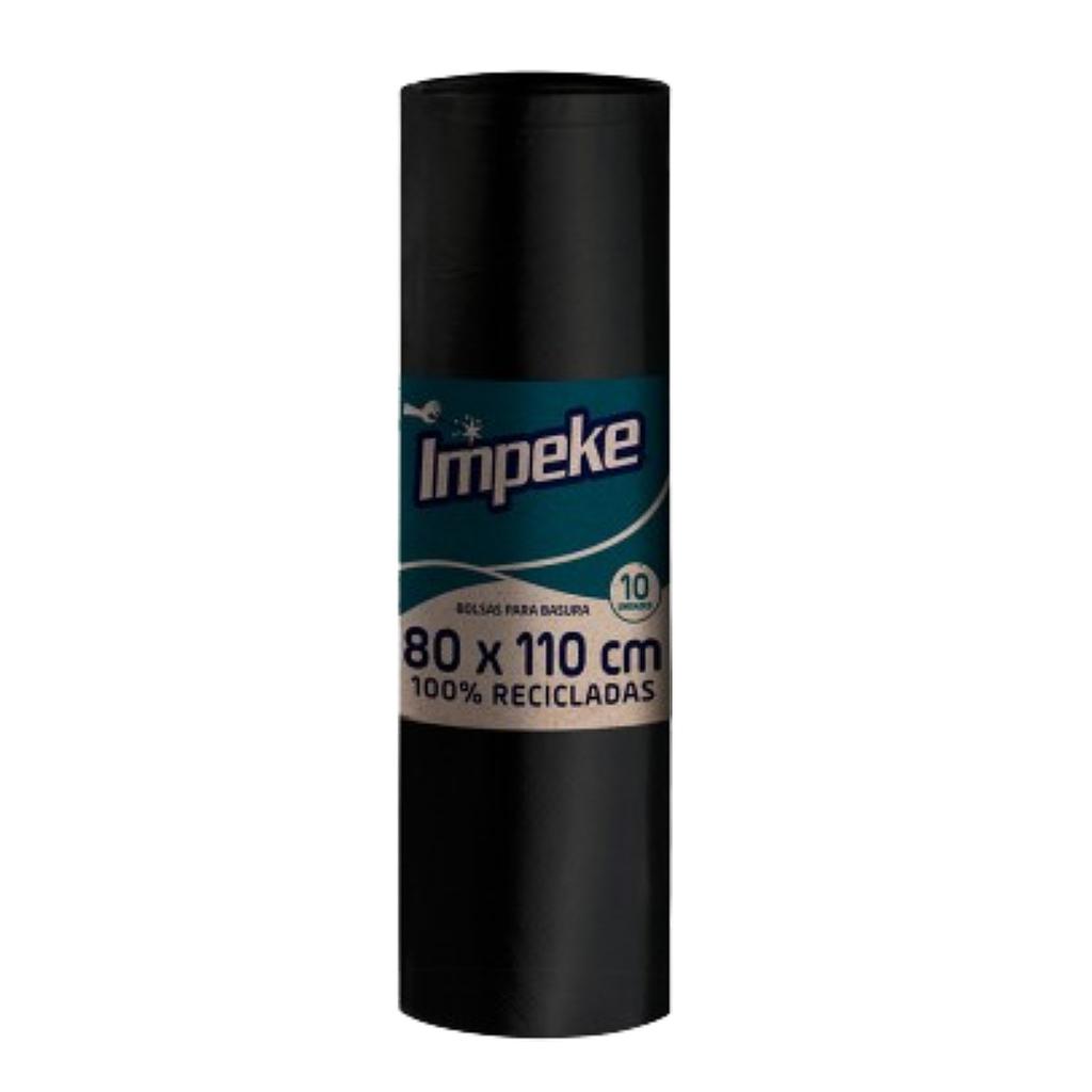 BOLSA DE BASURA IMPEKE 80X110 10UN