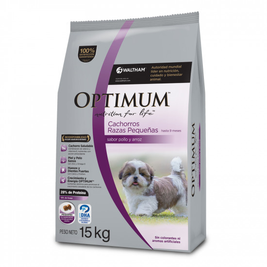 OPTIMUM CACHORRO RP POLLO Y ARROZ 15KG
