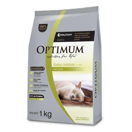 OPTIMUM GATOS ADULTOS POLLO 1KG