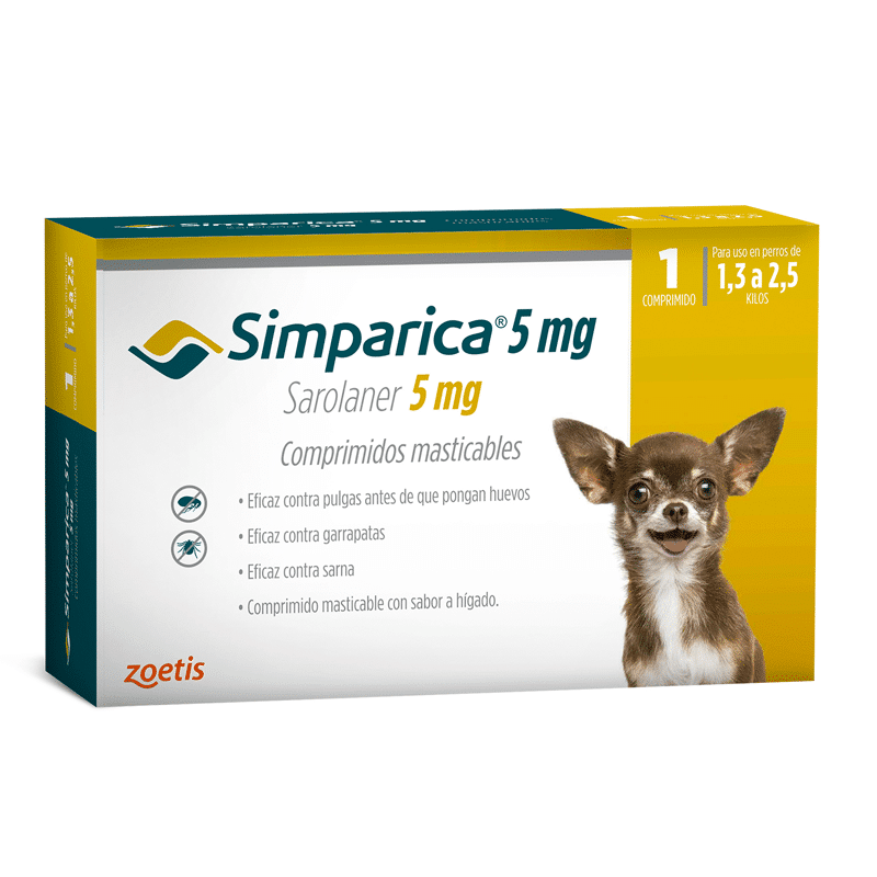 SIMPARICA 1.3-2.5 KG (5MG) 1UN