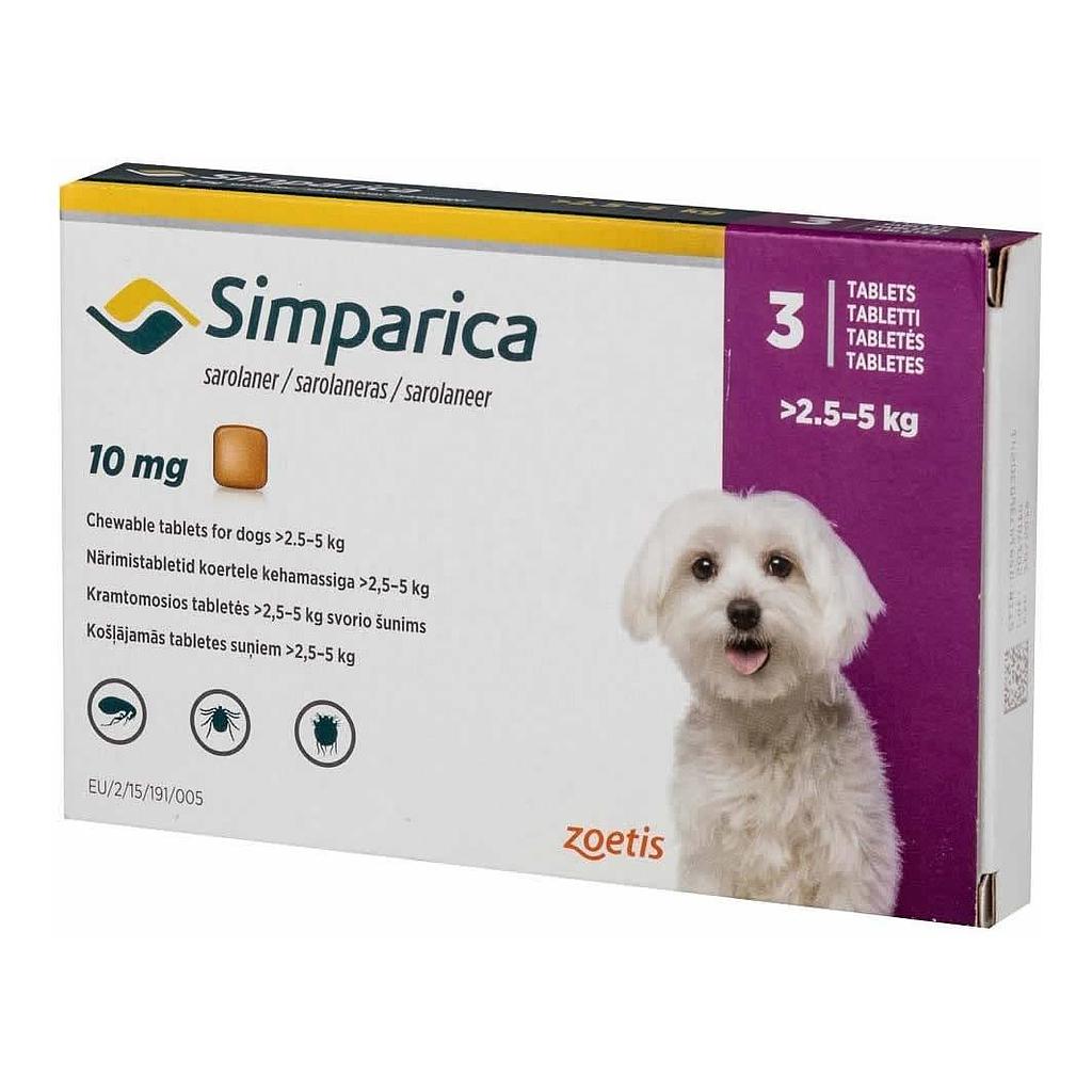 SIMPARICA 2.5-5 KG (10MG) 3UN