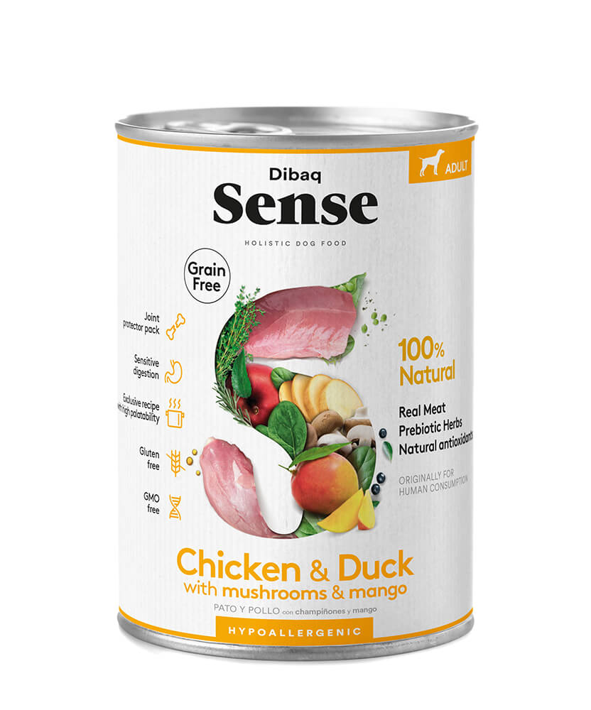 LATA DIBAQ SENSE ADULT POLLO Y PATO 380GR