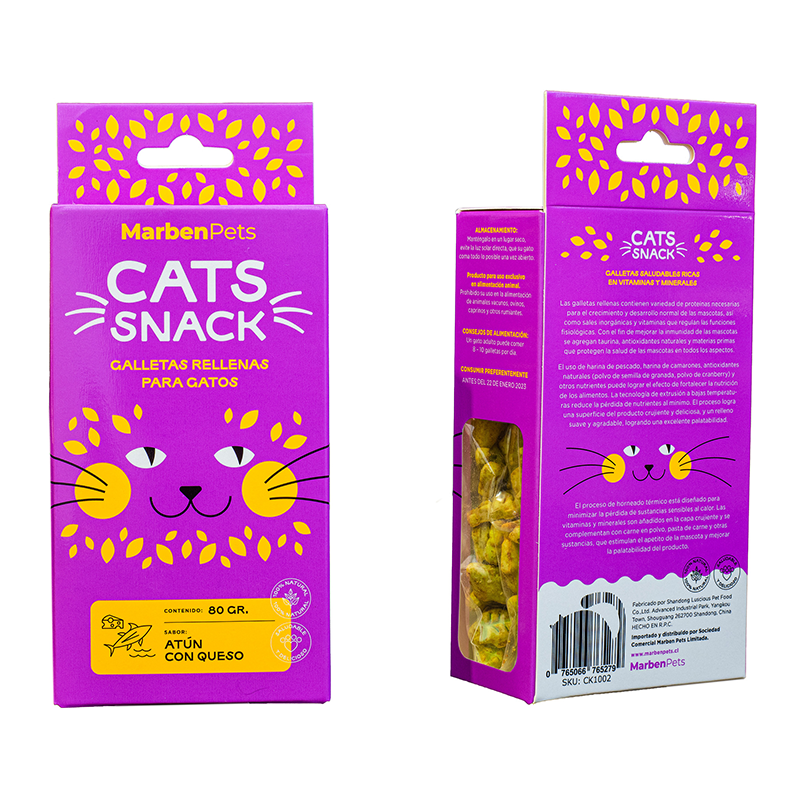 CATS SNACK ATUN CON QUESO 80GR