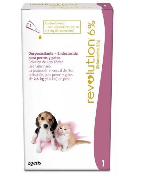 PIPETA REVOLUTION PERROS Y GATOS HASTA 2.5KG