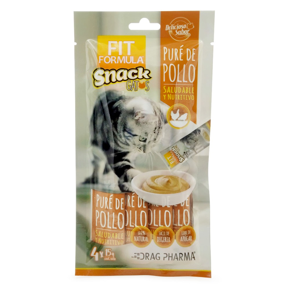 SNACK FIT GATOS PURE DE POLLO 4X15GR