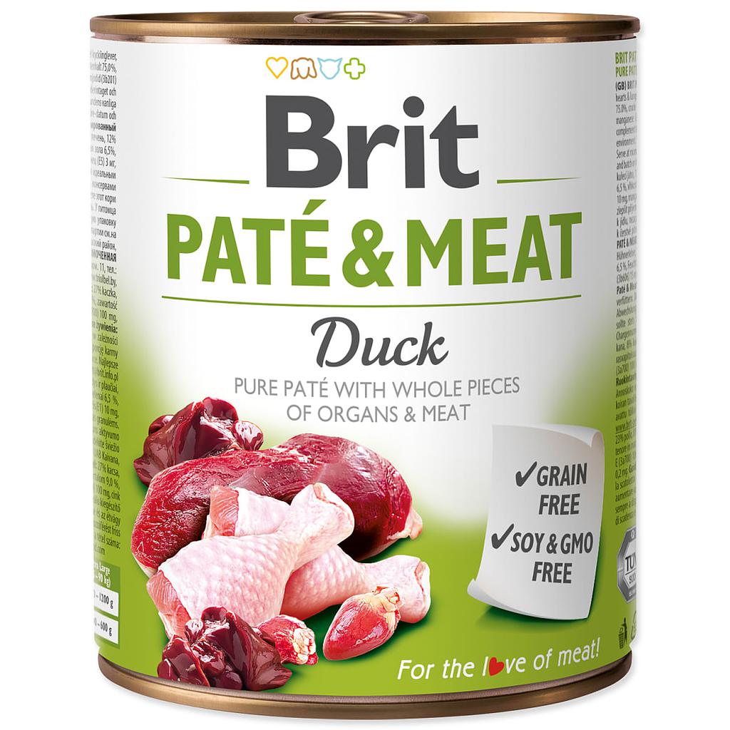 LATA BRIT PATE Y MEAT DUCK 800GR