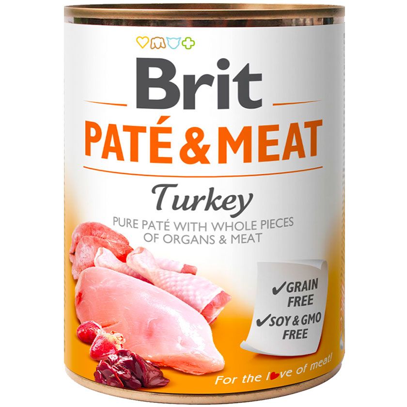 LATA BRIT PATE Y MEAT TURKEY 800GR