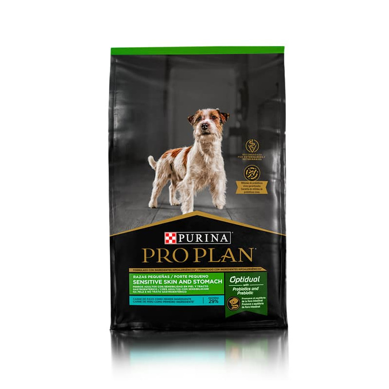 PRO PLAN SENSITIVE SKIN Y STOMACH PAVO RAZAS PEQUEÑAS 7.5KG
