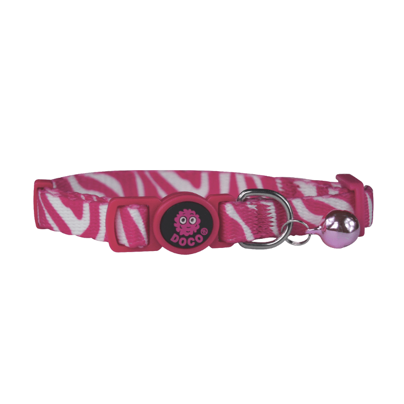 COLLAR DOCO GATO CEBRA ROSA