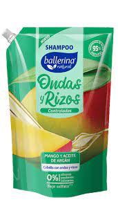 SHAMPOO BALLERINA ONDAS Y RIZOS MANGO Y ACEITE DE ARGAN 750ML