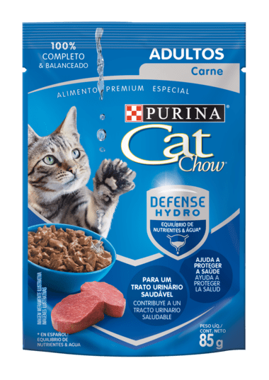 POUCH CAT CHOW ADULTOS CARNE 85GR