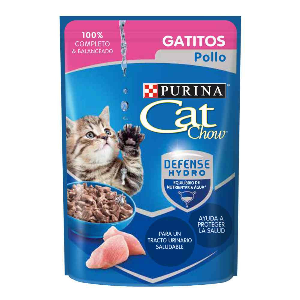 POUCH CAT CHOW GATITOS POLLO 85GR
