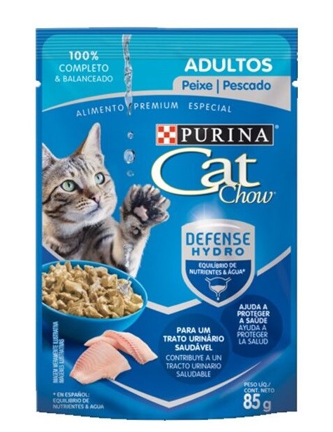 POUCH CAT CHOW ADULTOS PESCADO 85GR