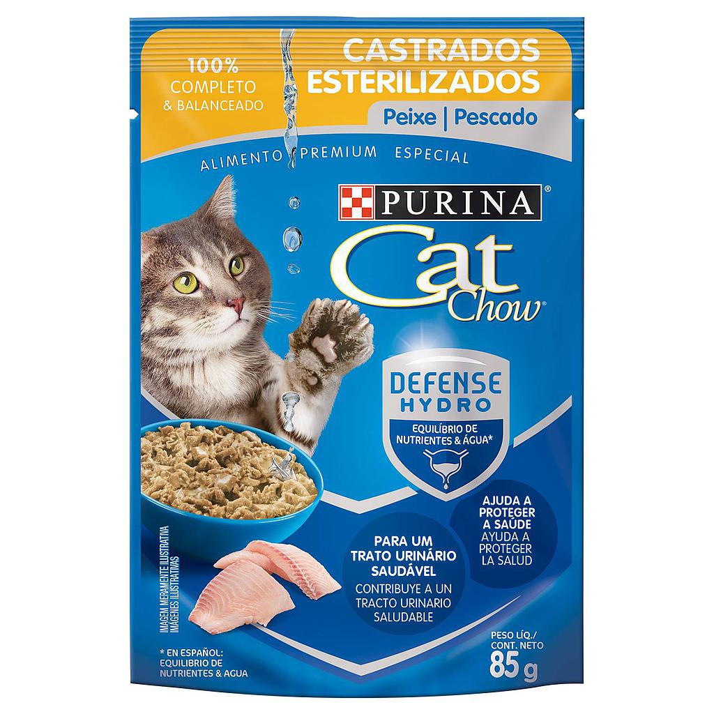 POUCH CAT CHOW ESTERILIZADOS PESCADO 85GR