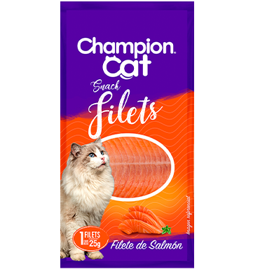 SNACK FILETS CHAMPION CAT SALMON 25GR