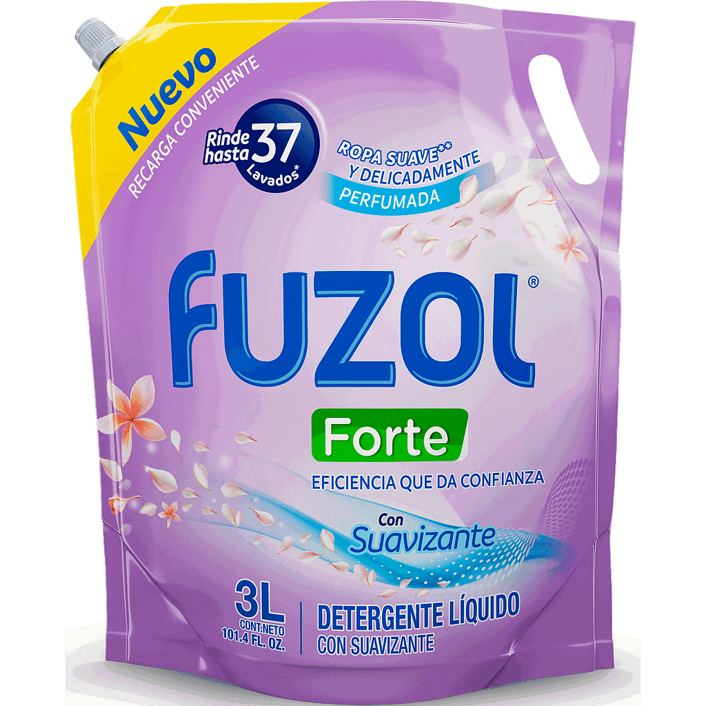 DETERGENTE LIQUIDO CON SUAVIZANTE FUZOL 3LT