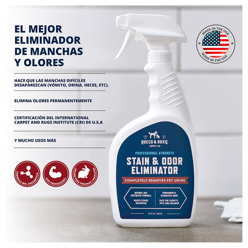 ROCCO AND ROXIE ELIMINADOR DE MANCHAS Y OLORES 946ML