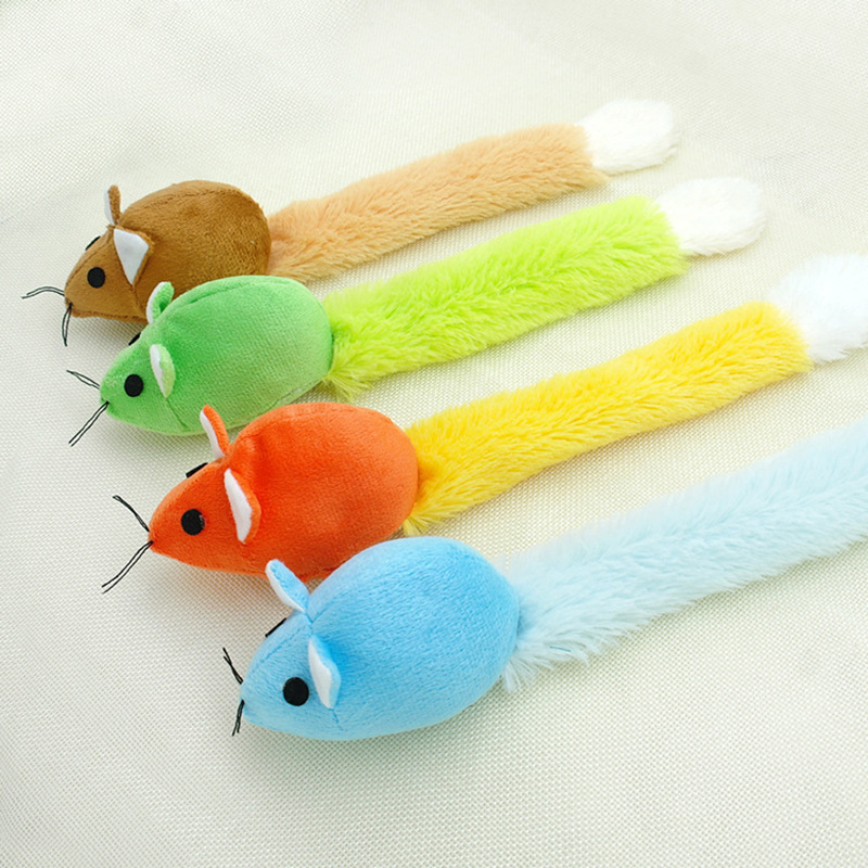JUGUETE RATON CON COLA Y TUBO CATNIP